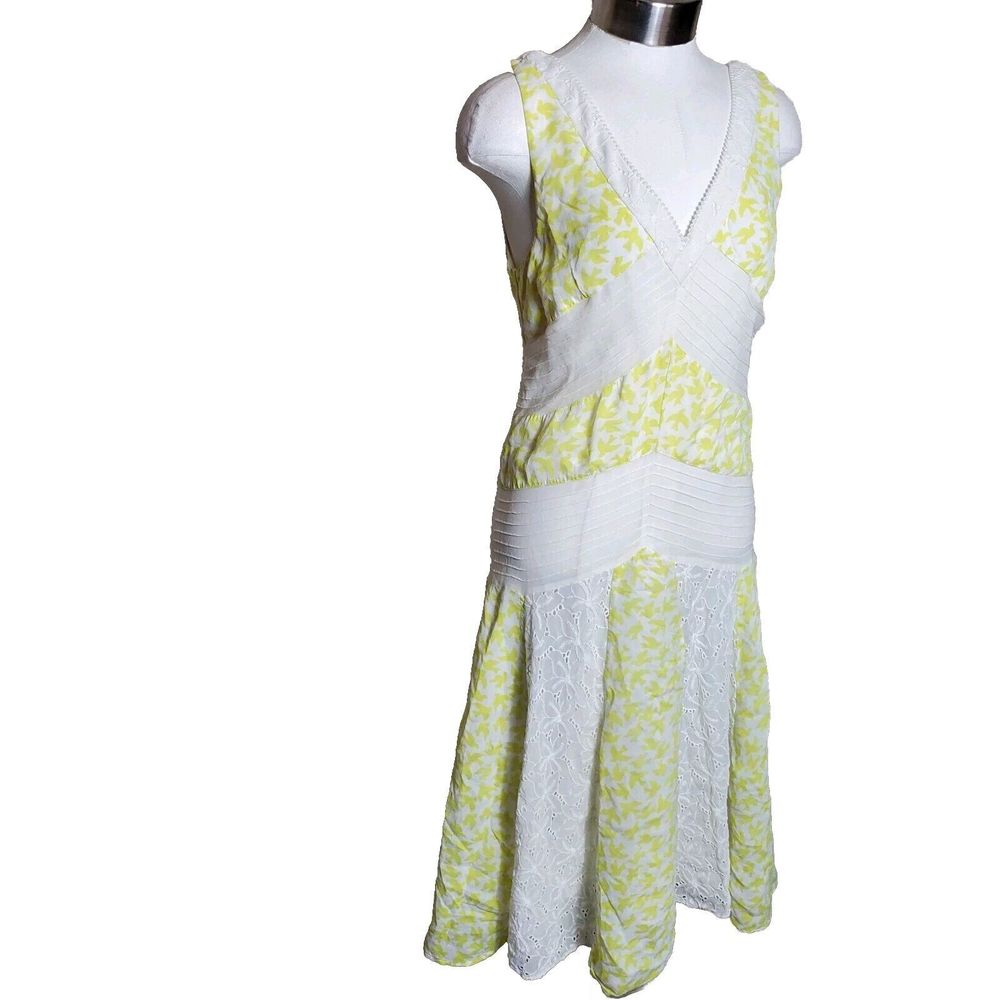 Anthropologie Leifnotes Midi Dress Size 4 Crochet Long Cottagecore